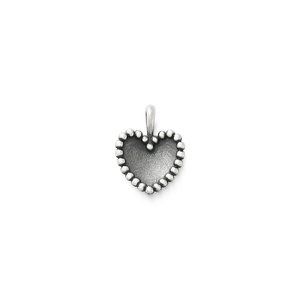 heart pendant, james avery, silver